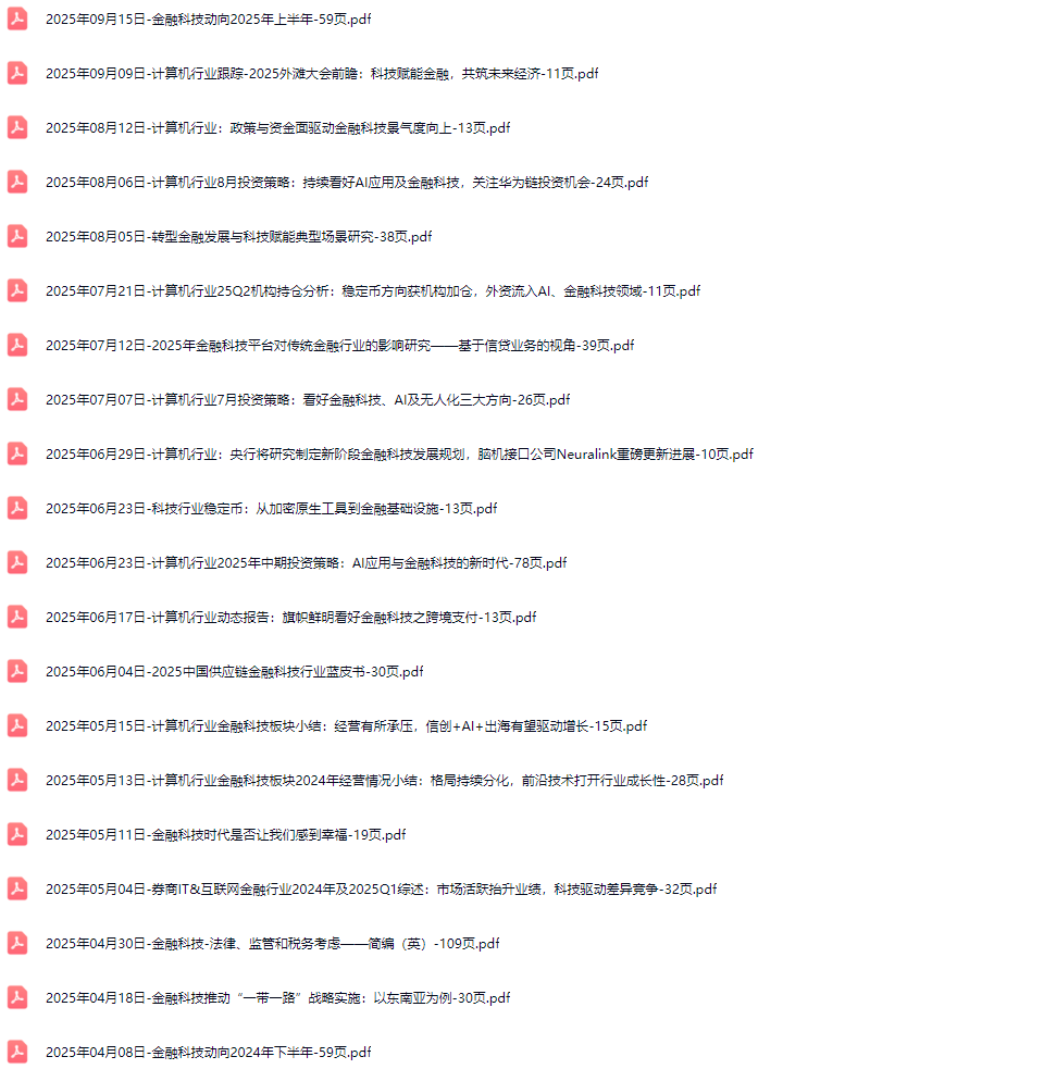 金融科技行业研究报告