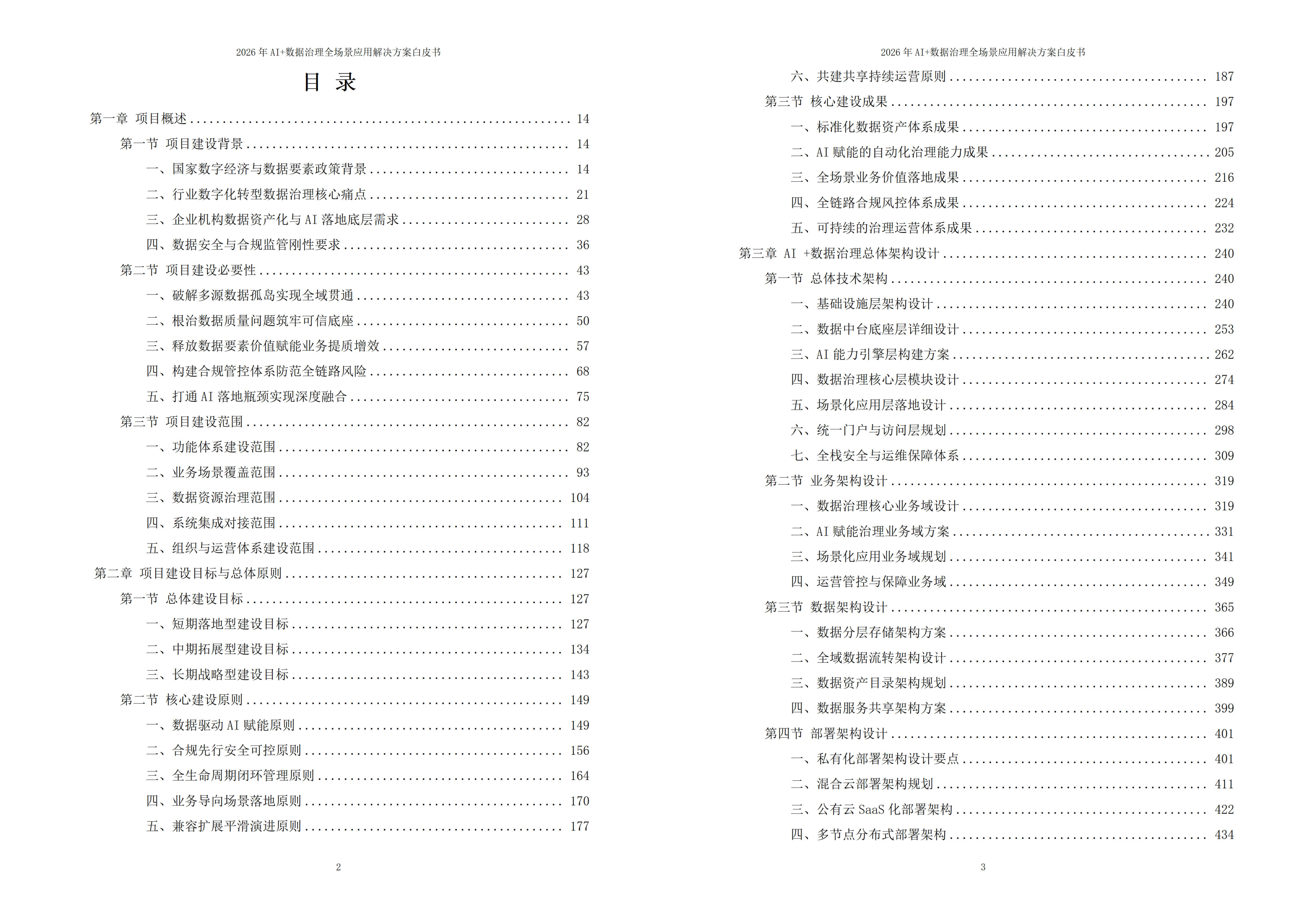 2026年AI+数据治理全场景应用解决方案白皮书 – 全2373页下载