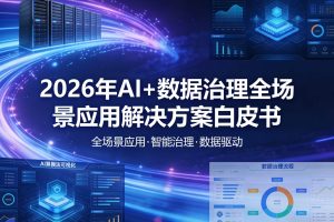 2026年AI+数据治理全场景应用解决方案白皮书 – 全2373页下载