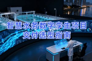 智慧水务数字孪生选型破局:平台精准适配 + 交付五优保障,筑牢水务智能运营基石